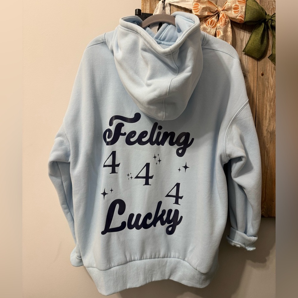 custom made Light Blue Hoodie